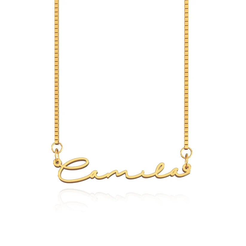 Freehand Script Name Necklace With Smooth Flowing Lettering thumbnail 3