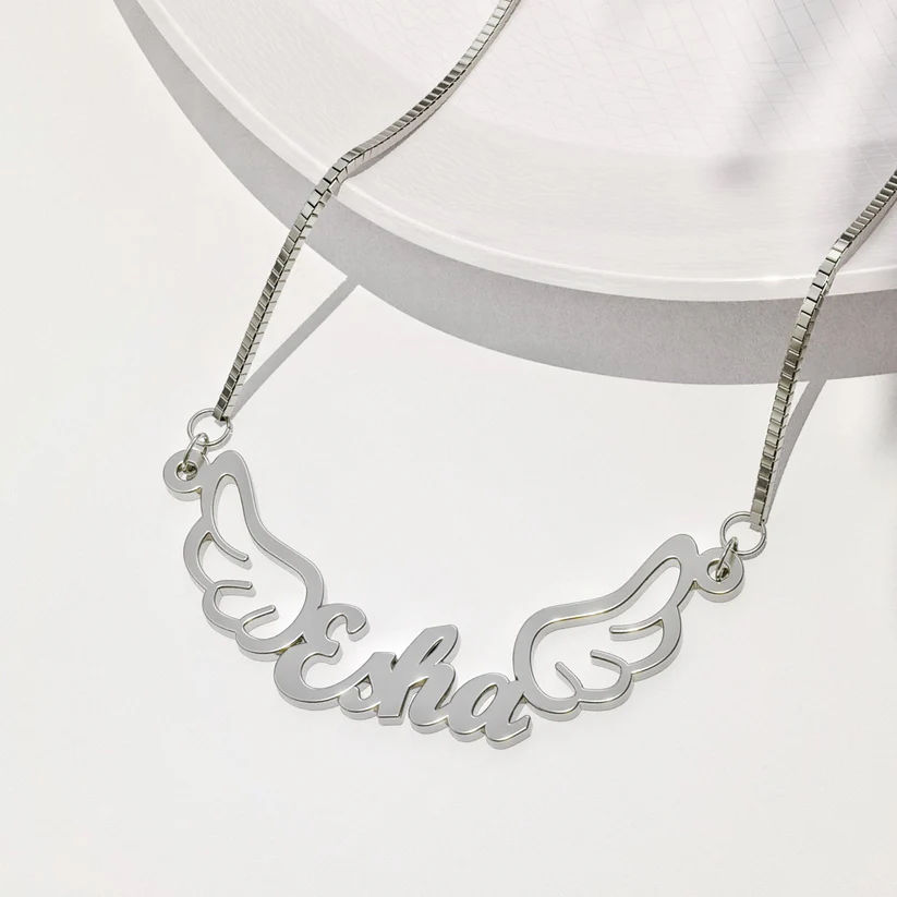 The Angel Wings Name Necklace