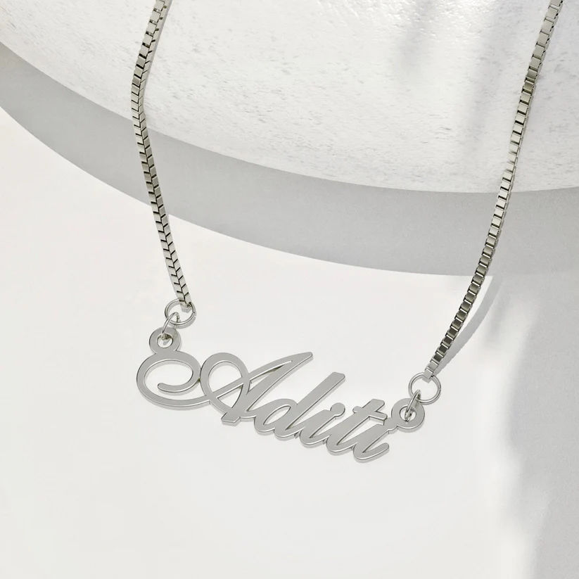 The Elegant Script Name Necklace - Image 1