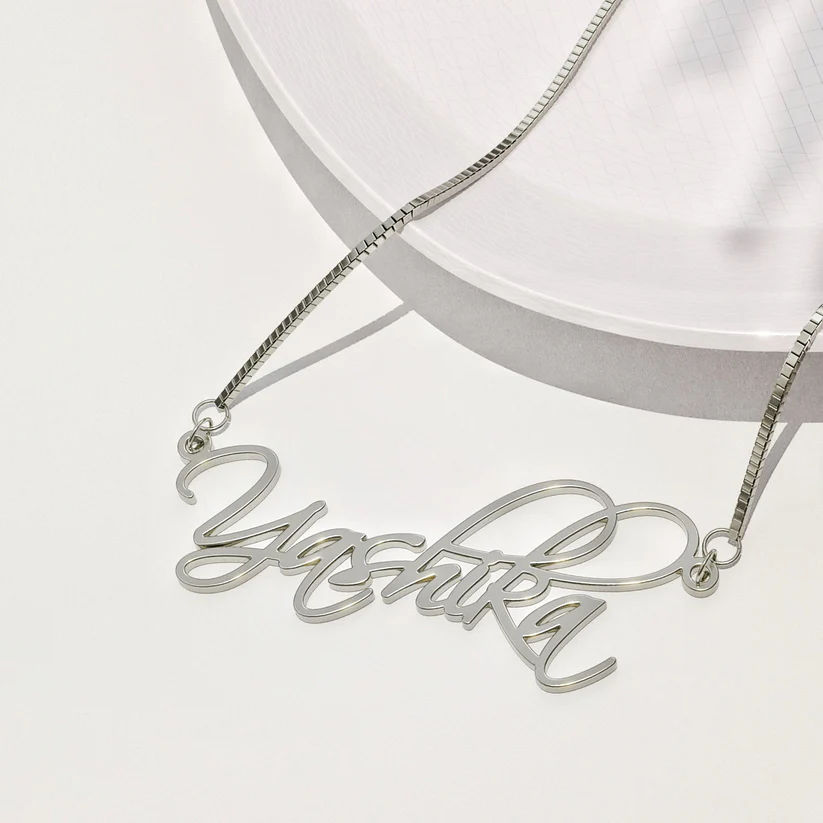 Cursive Curved Name Necklace