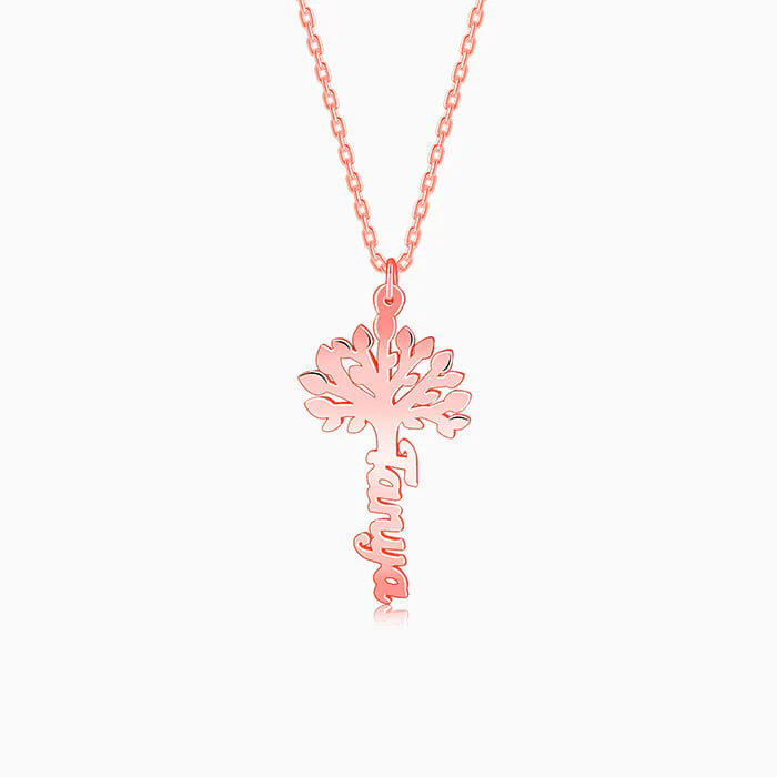 Personalized Tree of Life Vertical Name Necklace thumbnail 4