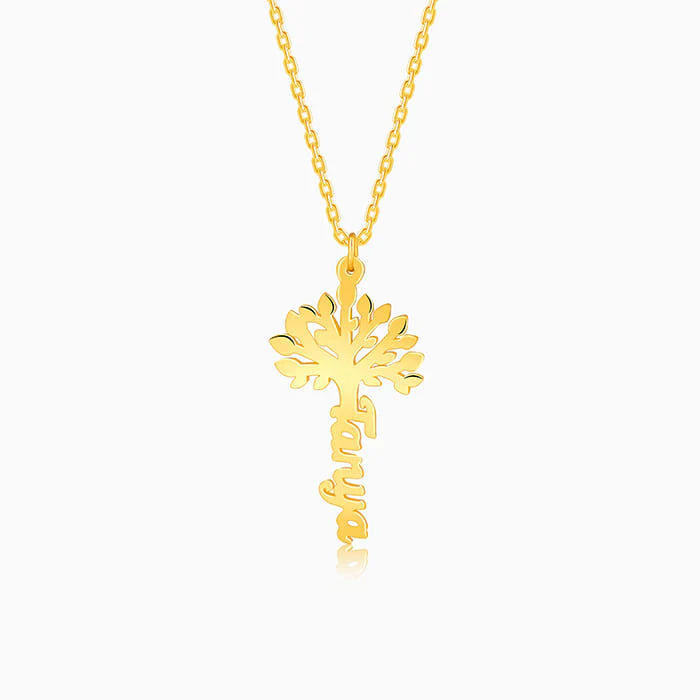 Personalized Tree of Life Vertical Name Necklace thumbnail 5