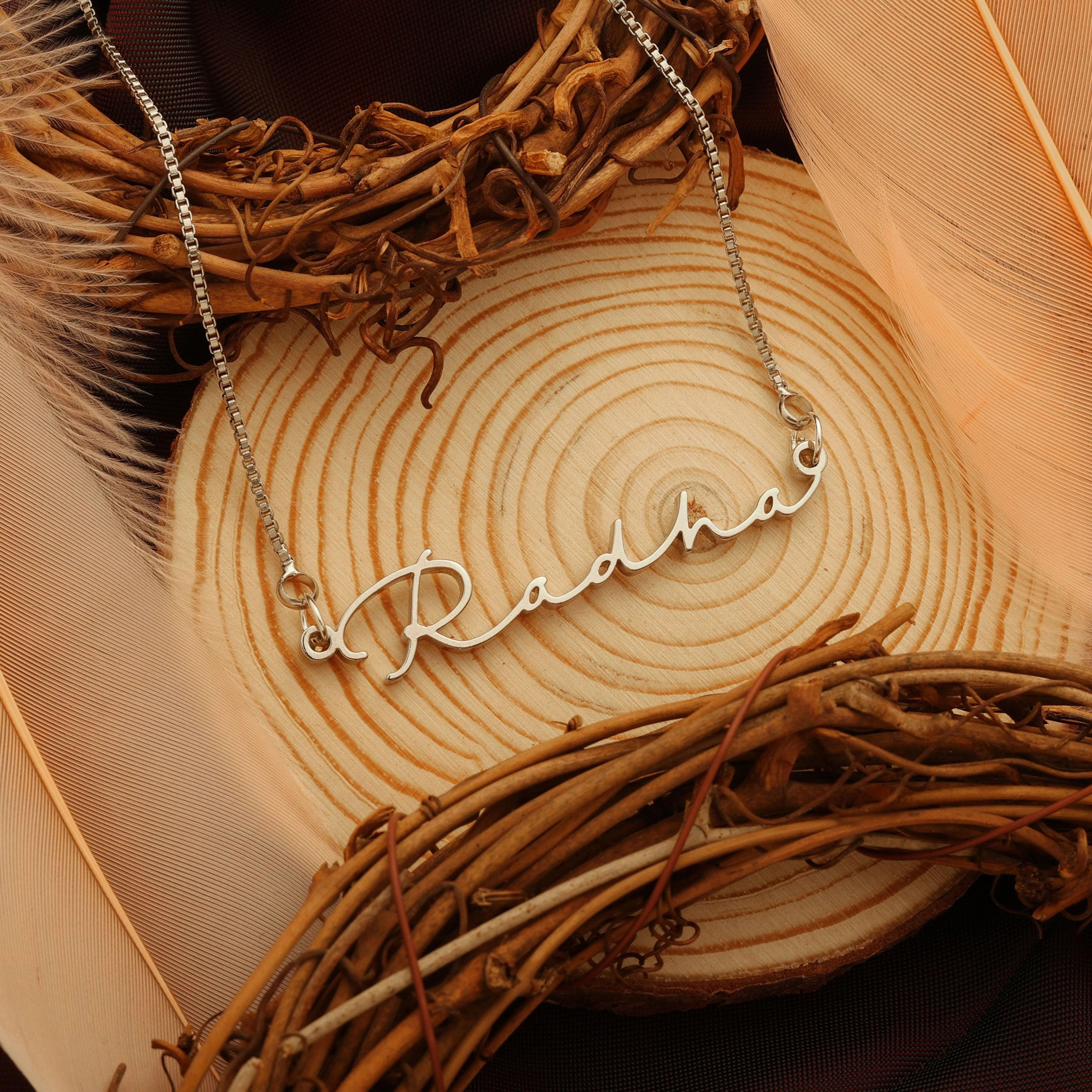 Personalized Handwriting Script Name Necklace thumbnail 2