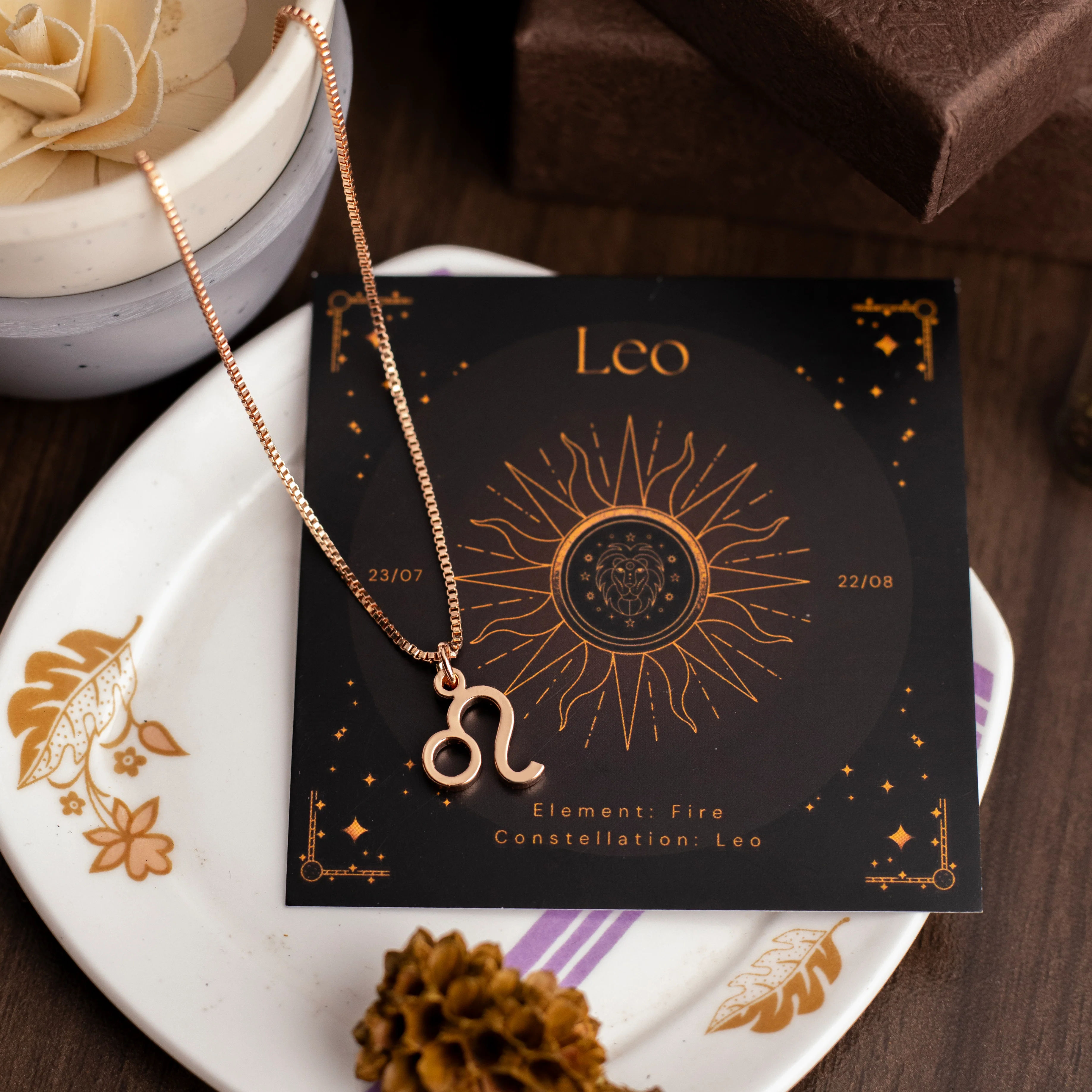 Zodiac Sign Necklace (Leo) thumbnail 2
