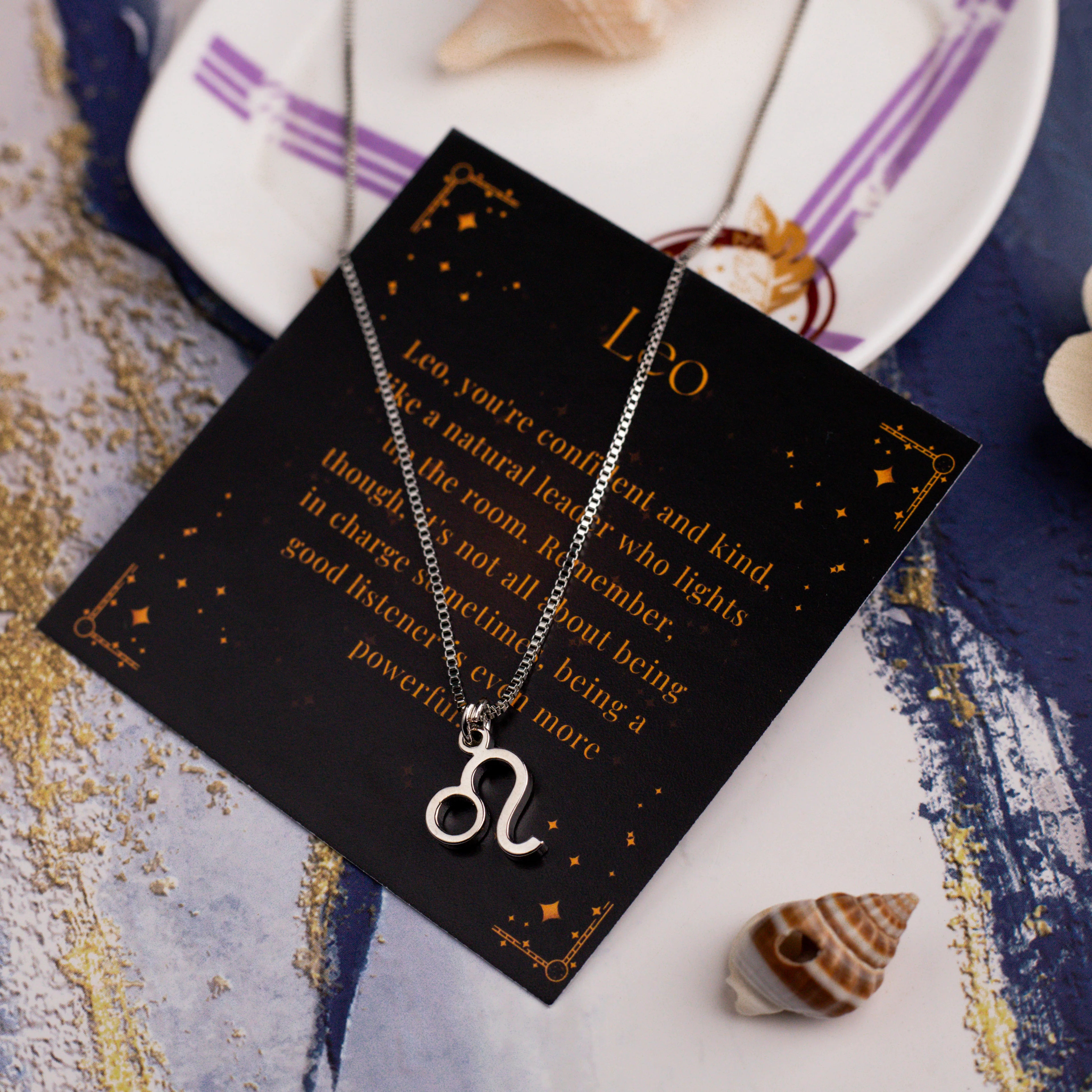Zodiac Sign Necklace (Leo) thumbnail 3