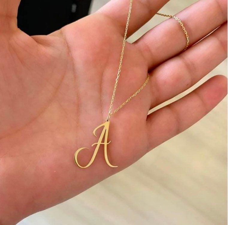 Elegant Script Initial Necklace - Image 1