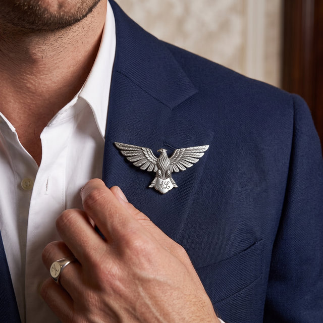 Custom brooch for men — statement pieces, personalised
