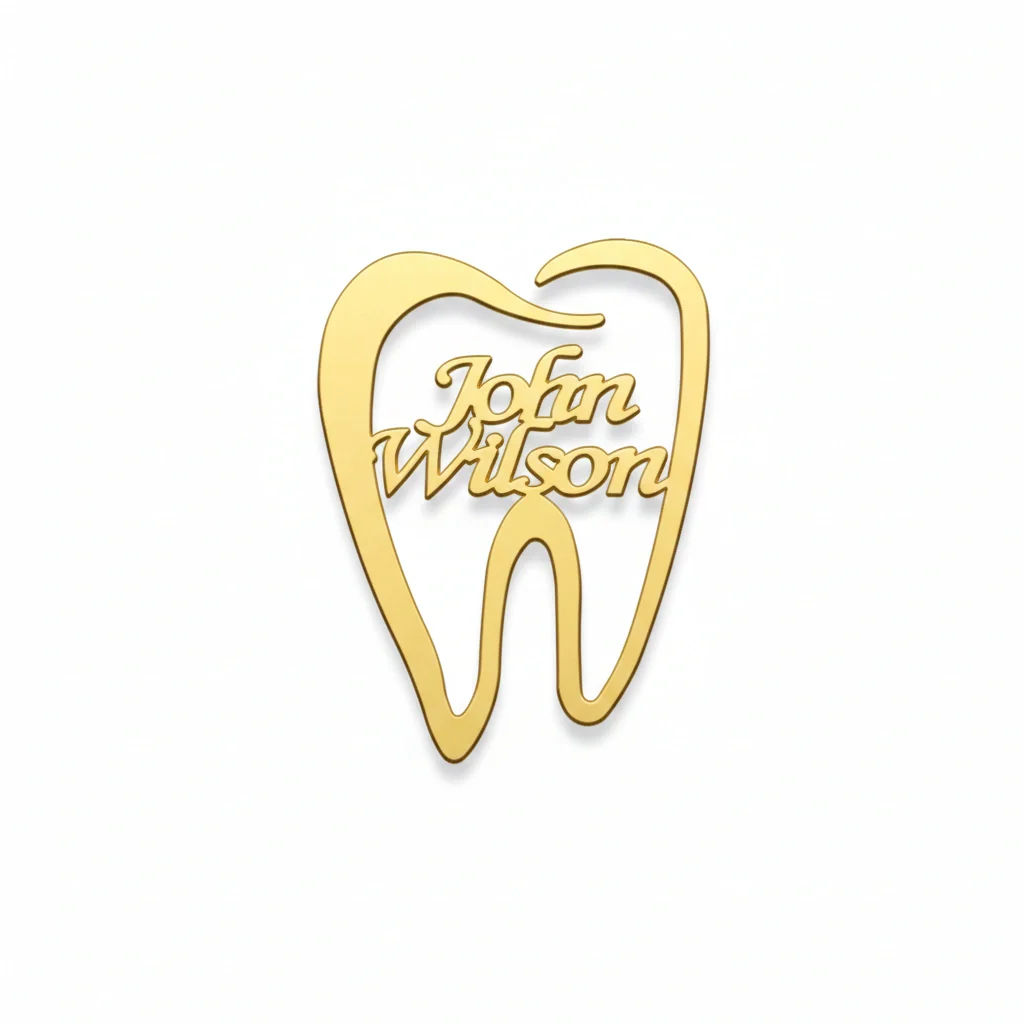 Custom Tooth Name Brooch