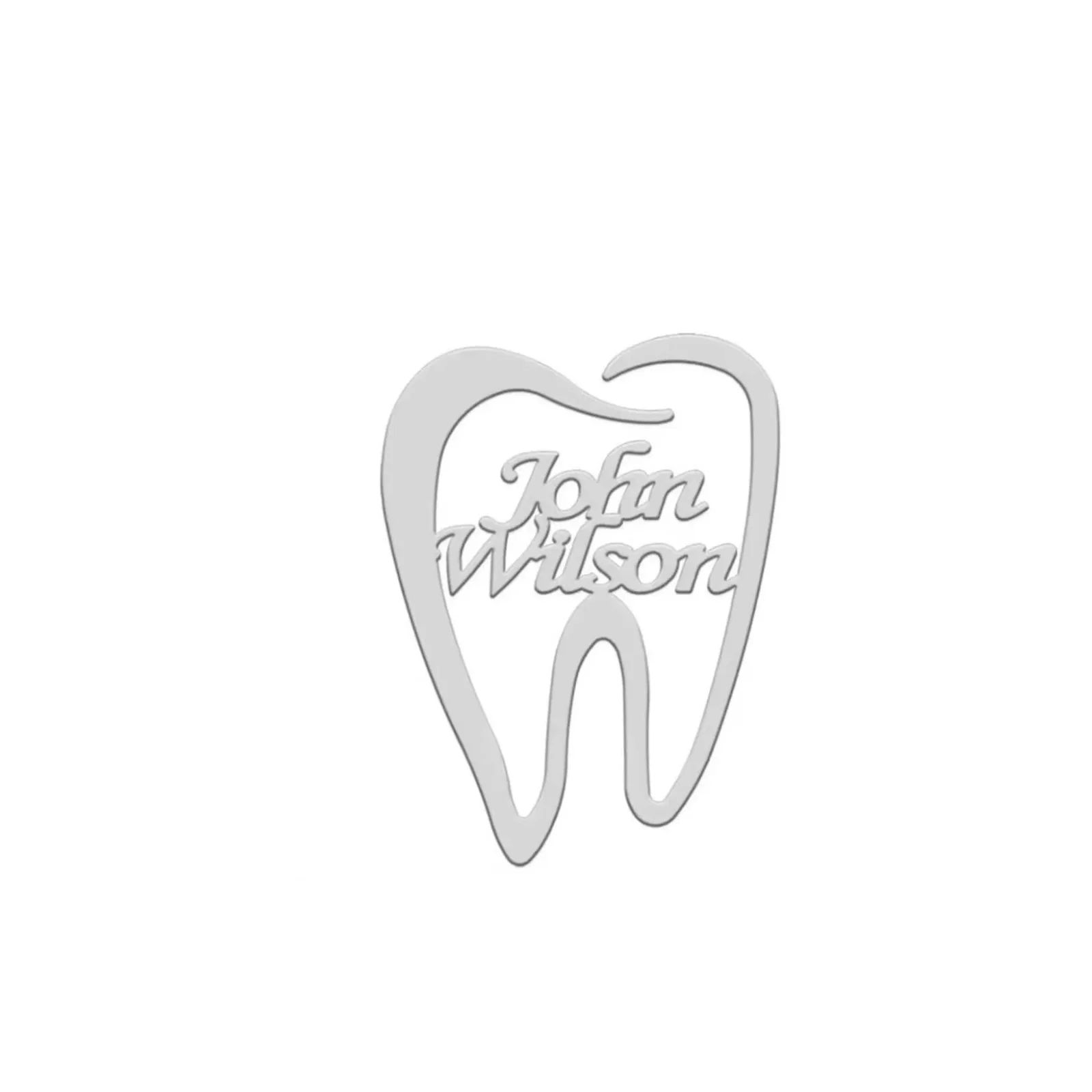 Custom Tooth Name Brooch Pin for Dentists, Doctors, and Nurses Gift - 2