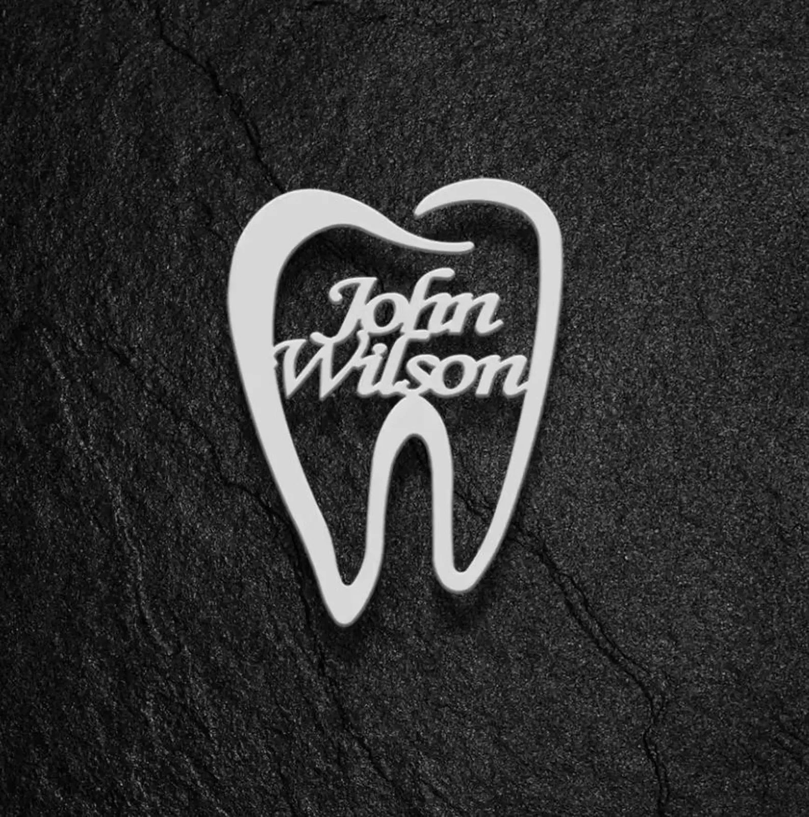 Custom Tooth Name Brooch Pin for Dentists, Doctors, and Nurses Gift - 6
