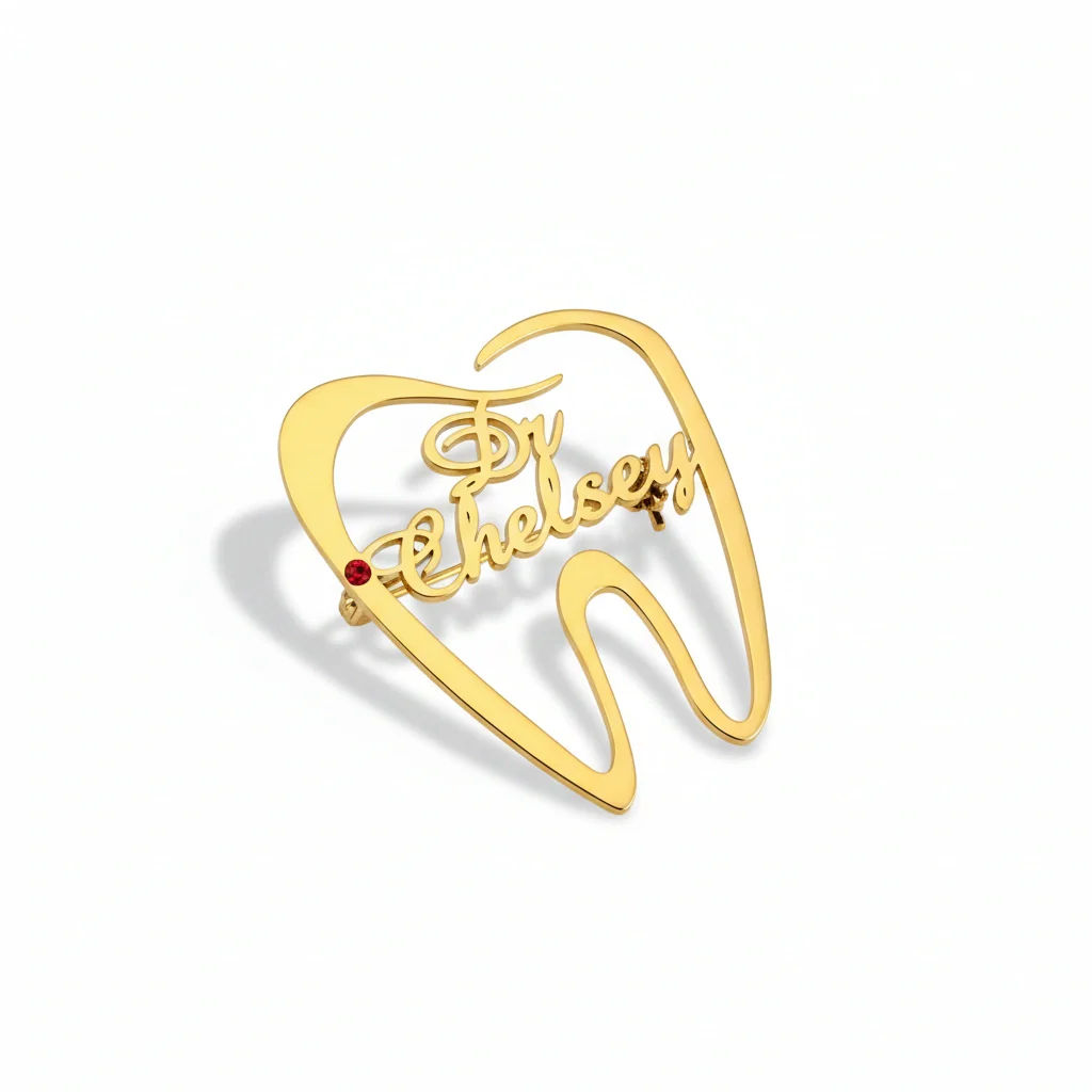 Customised Dentist Stone Brooch