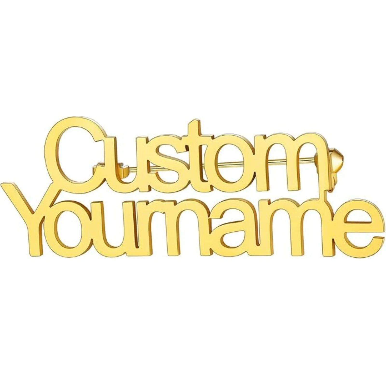 Inzavy customised name brooch