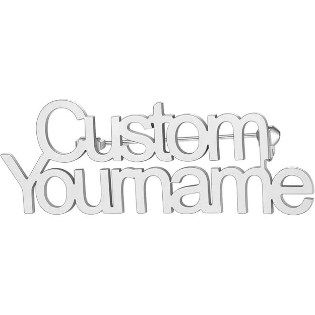 Inzavy customised name brooch - 2