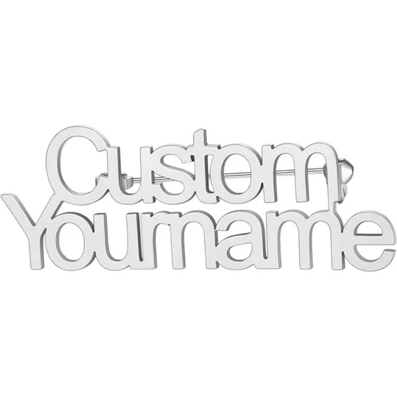 Inzavy customised name brooch - 2