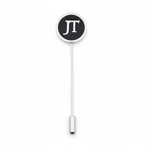 INZAVY The Elite Circular Monogram Stick Brooch - 2