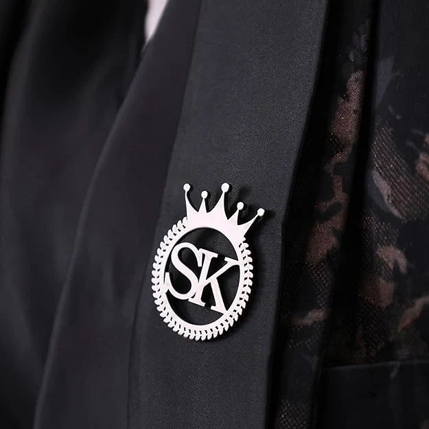 Inzavy The Imperial Crown & Wreath Monogram Brooch - 5