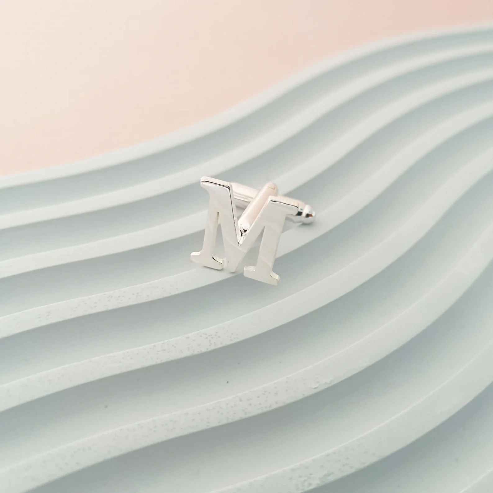 Custom Single Initial Cufflinks for Groom and Wedding Gift for Men - 5
