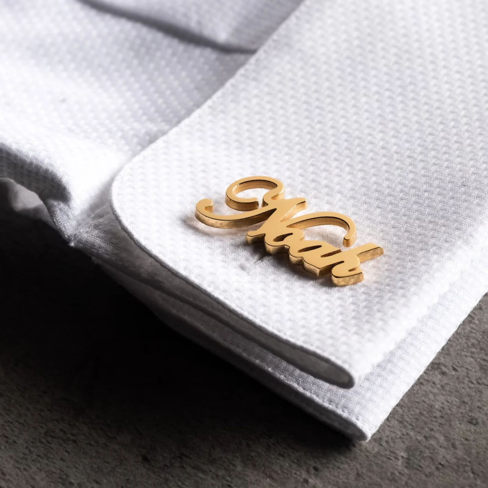 Customised Cursive Name Script Luxury Cufflinks, Elegant Formal Gift for Wedding and Groom - 6