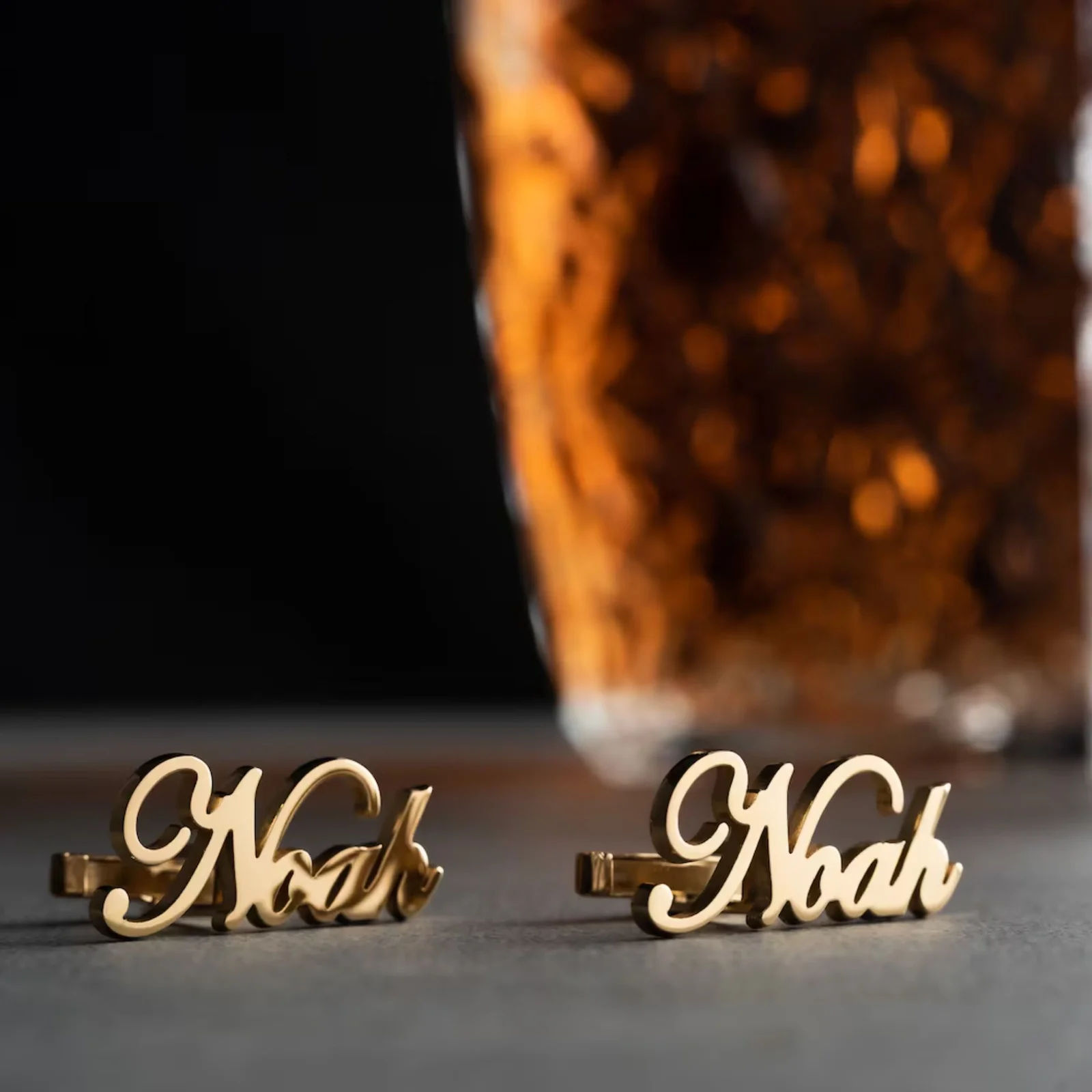 Customised Cursive Name Script Luxury Cufflinks, Elegant Formal Gift for Wedding and Groom - 7