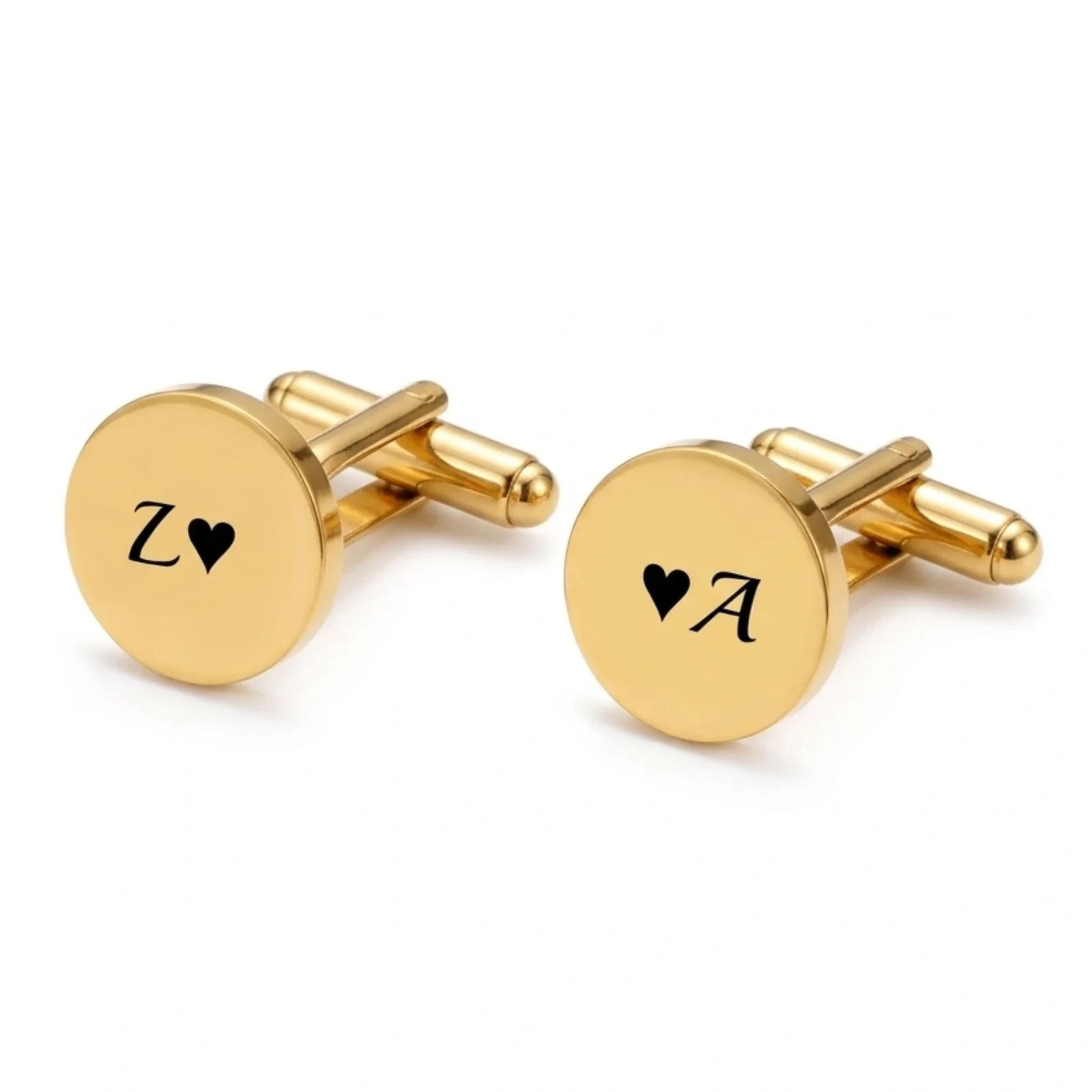 Custom Engraved Round Cufflinks