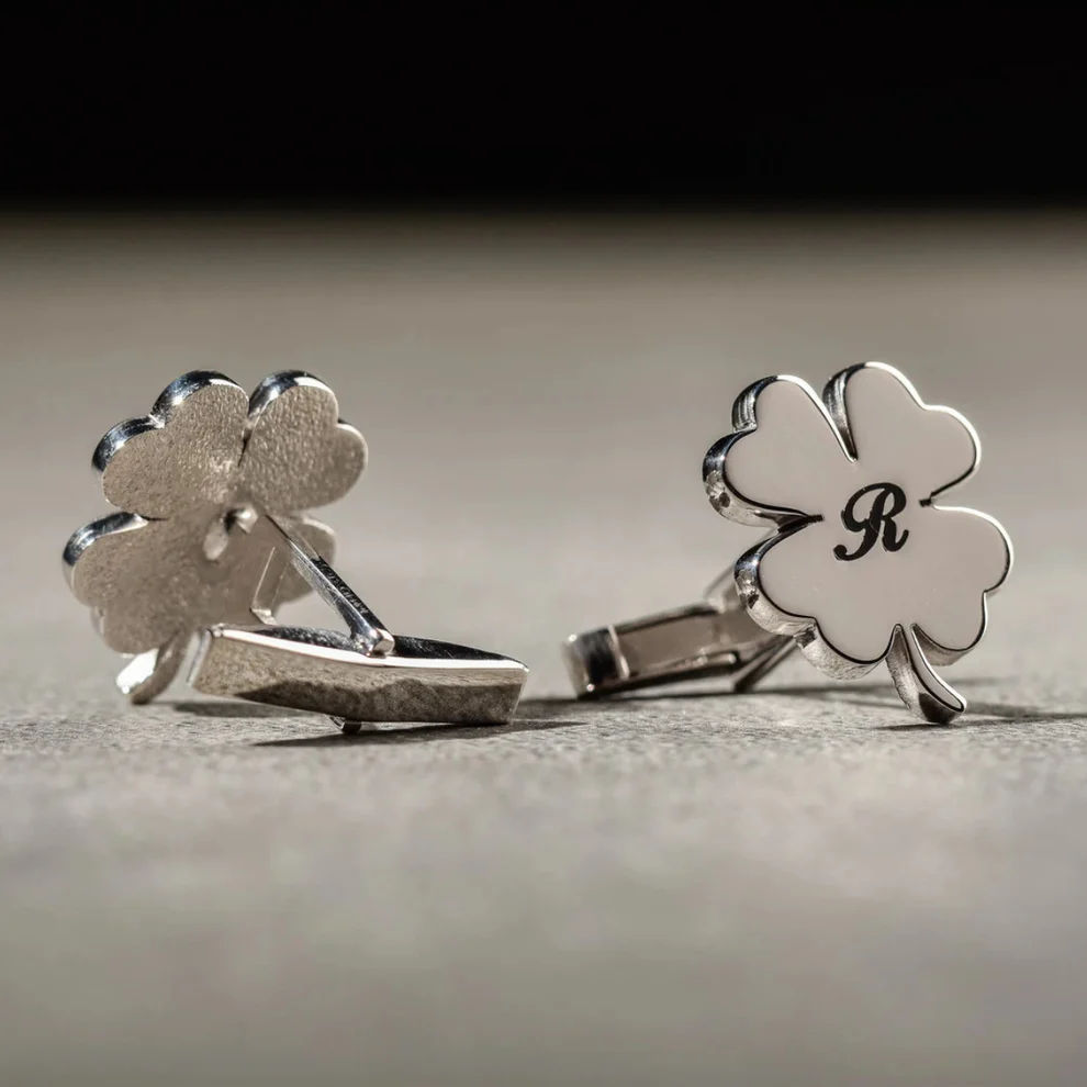 Custom Clover Name Cufflinks