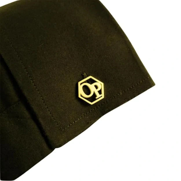 Customised Initial Hexagon Cufflinks for Men Luxury Gifting - 4