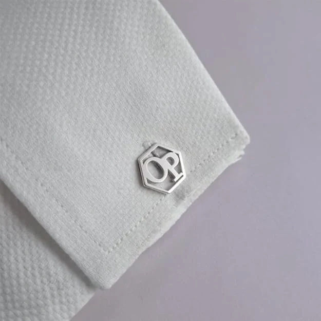 Customised Initial Hexagon Cufflinks for Men Luxury Gifting - 5