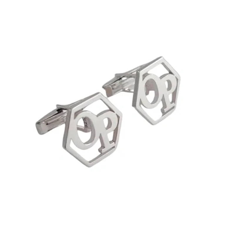 Customised Initial Hexagon Cufflinks for Men Luxury Gifting - 2