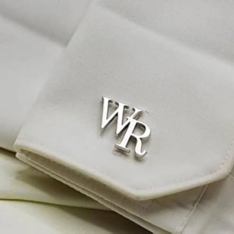 Customised Interlocking Initials Metal Cufflinks for Men Luxury Gift - 6