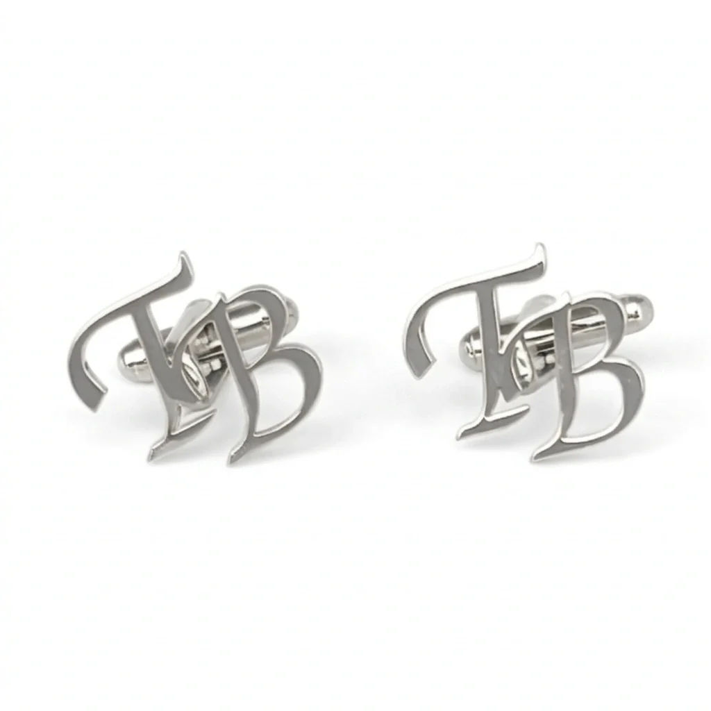 Customised Royal Initials Cufflinks, Luxury Gift Wedding Accessories for Groom - 2
