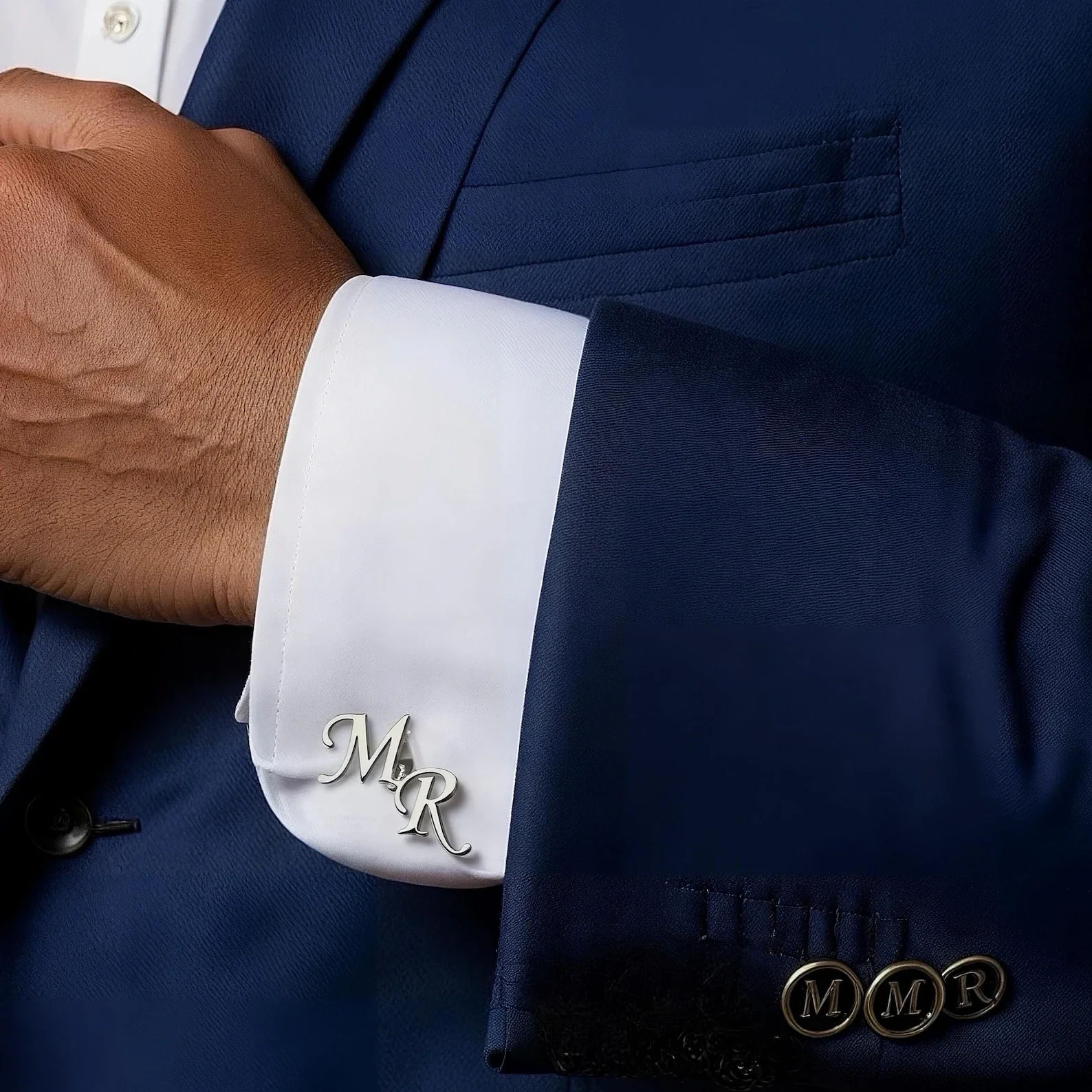 Customised Royal Initials Cufflinks, Luxury Gift Wedding Accessories for Groom - 6