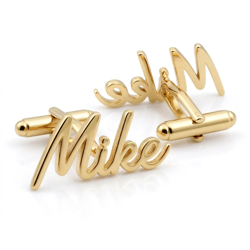 Customised Signature Name Cufflinks
