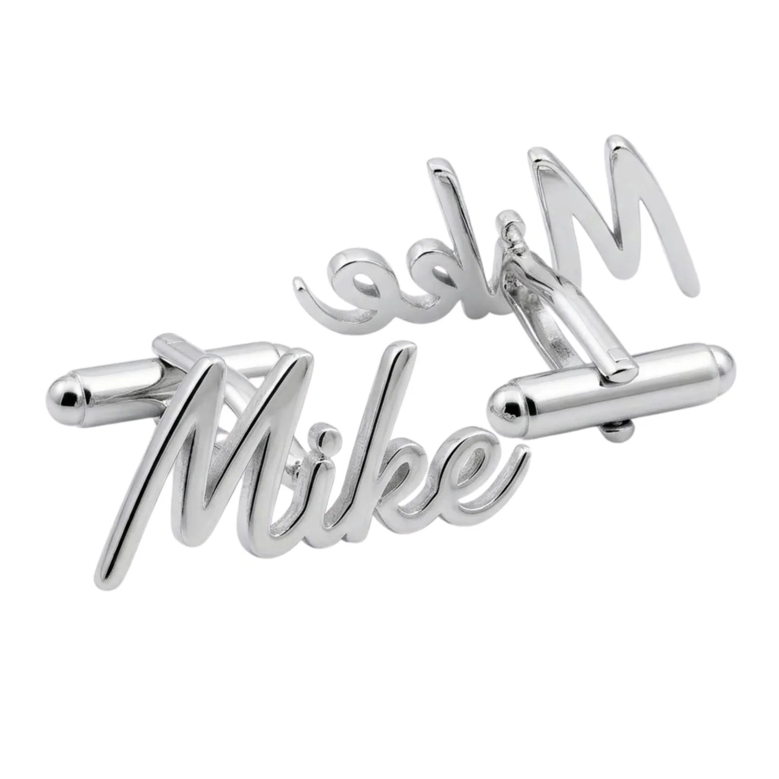 Personalised Cursive Script Name Cufflinks for Men's, Grooms and Weddings - 2