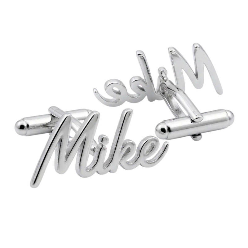 Personalised Cursive Script Name Cufflinks for Men's, Grooms and Weddings - 3