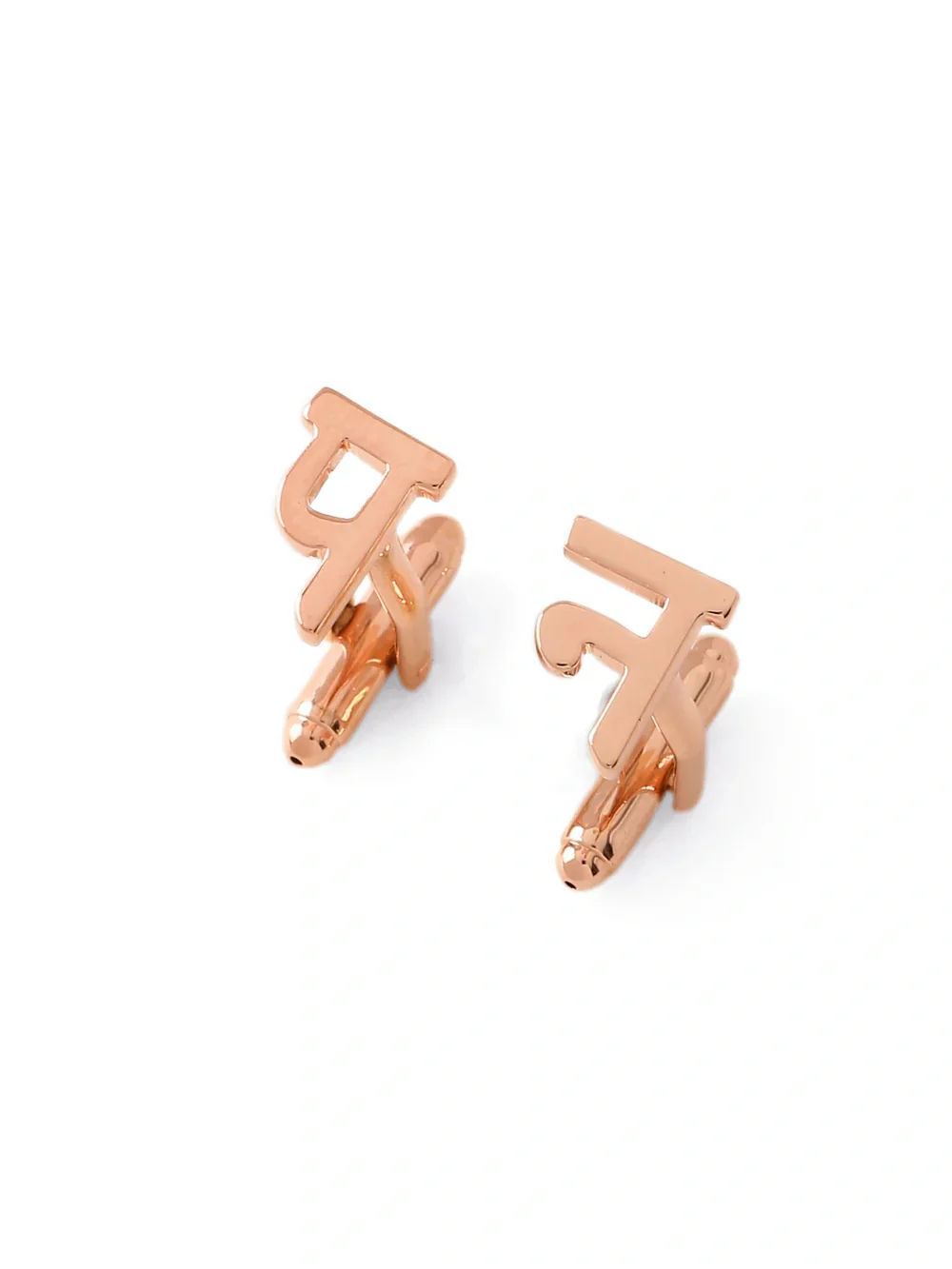 Personalised Devanagari Script Hindi Initials Cufflinks for Men Luxury Daily Wear - 3
