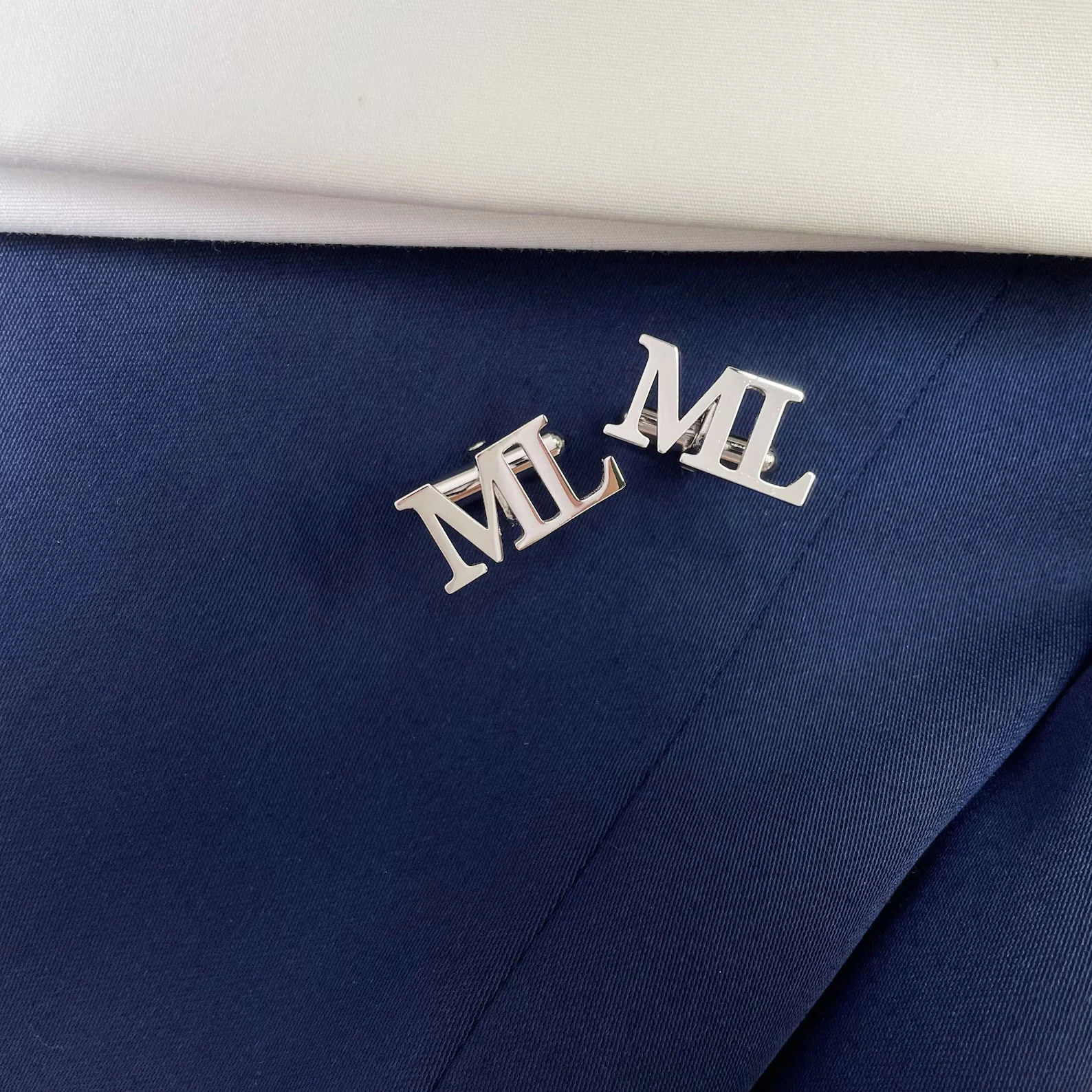 Personalised Dual Block Initials Capital Alphabet Cufflinks for Men - 5