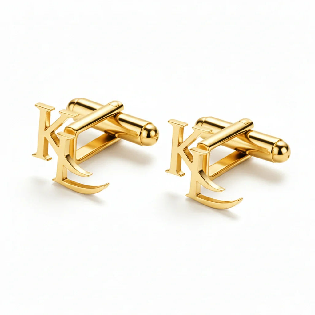 Customised Interlocking Initial Cufflinks