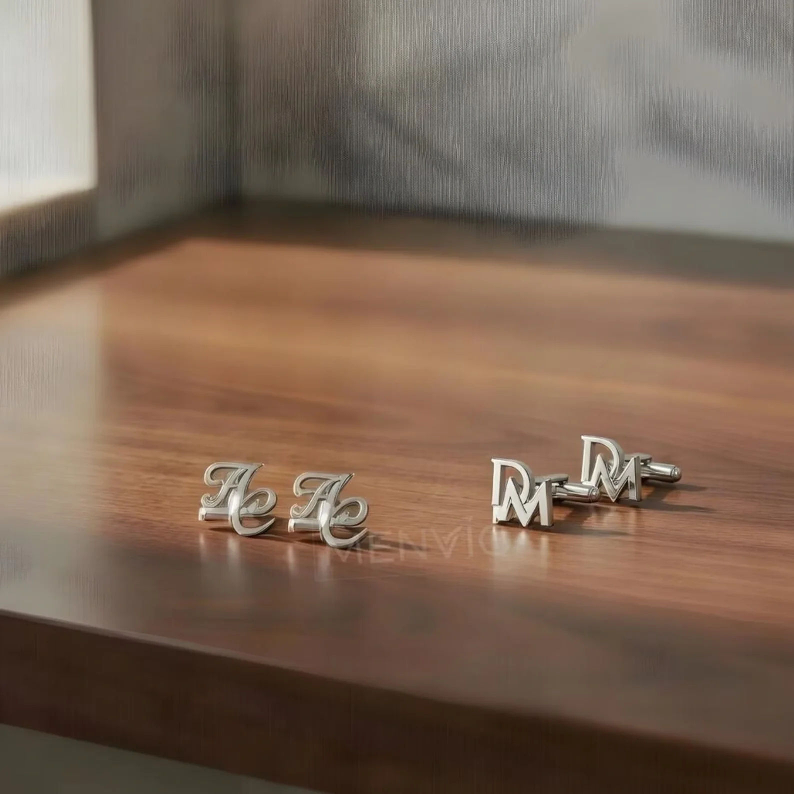 Personalised Interlocking Alphabet Initials Monogram Cufflinks for Men - 8