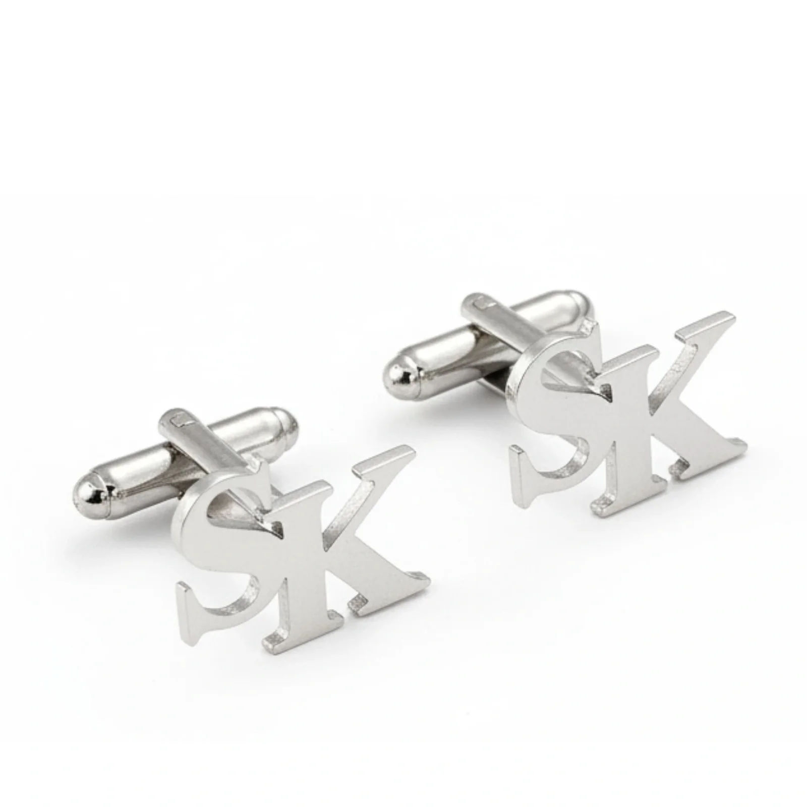 Personalised Two Letter Monogram Cufflinks for Men, Elegant Festive Wear - 2