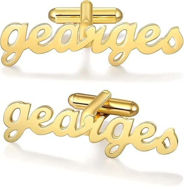 Customised Classic Script Cufflinks