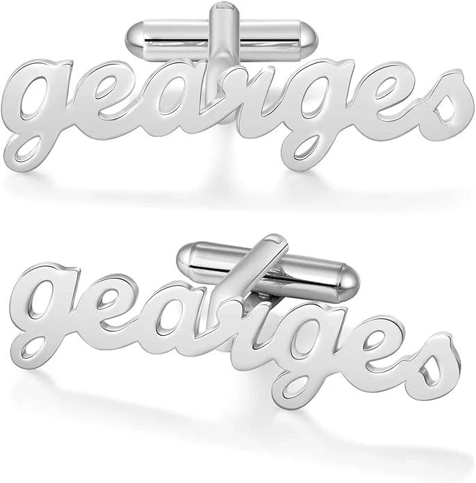 Personalised Cursive Font Name Cufflinks for Men's Luxury Gifting - 2