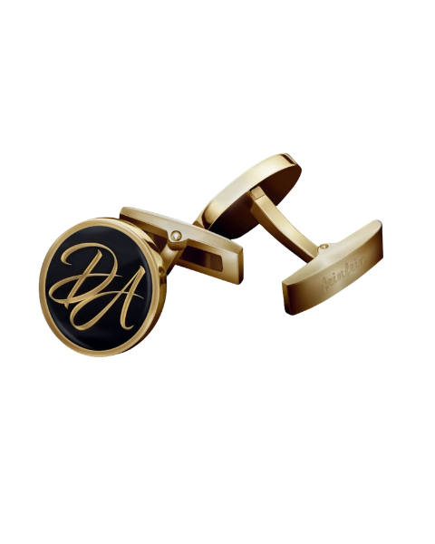 The Onyx Script Monogram Cufflinks