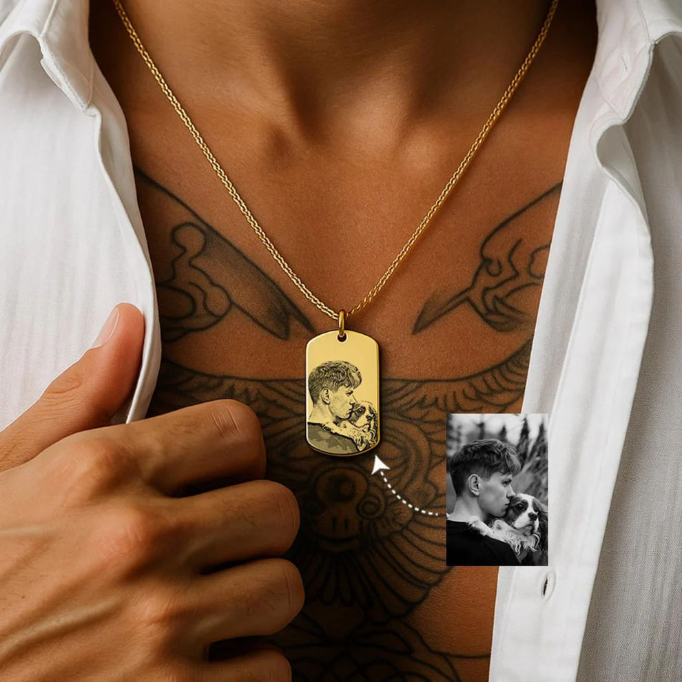 Personalized Photo Engraved Necklace