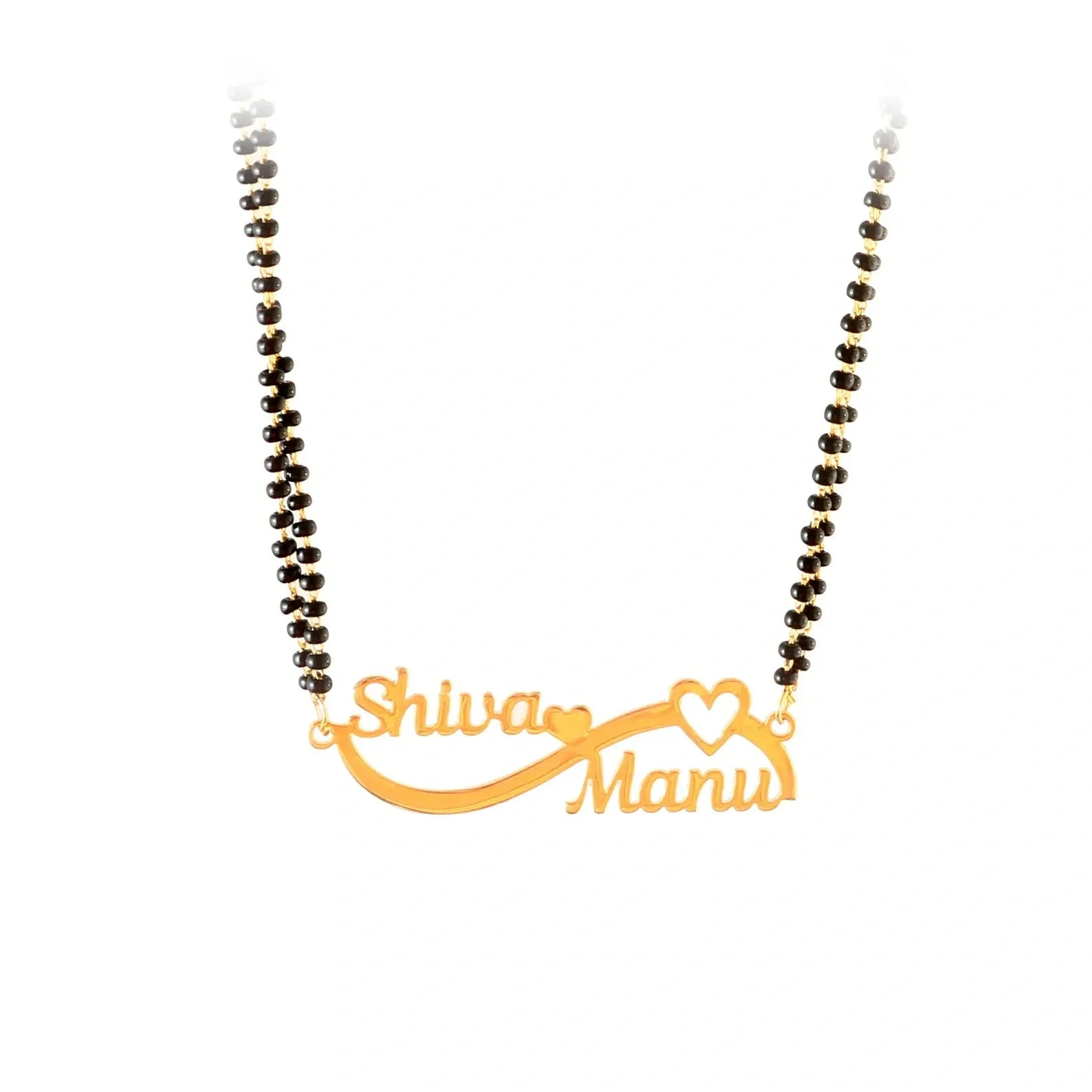 Custom Infinity & Heart Dual Name Mangalsutra