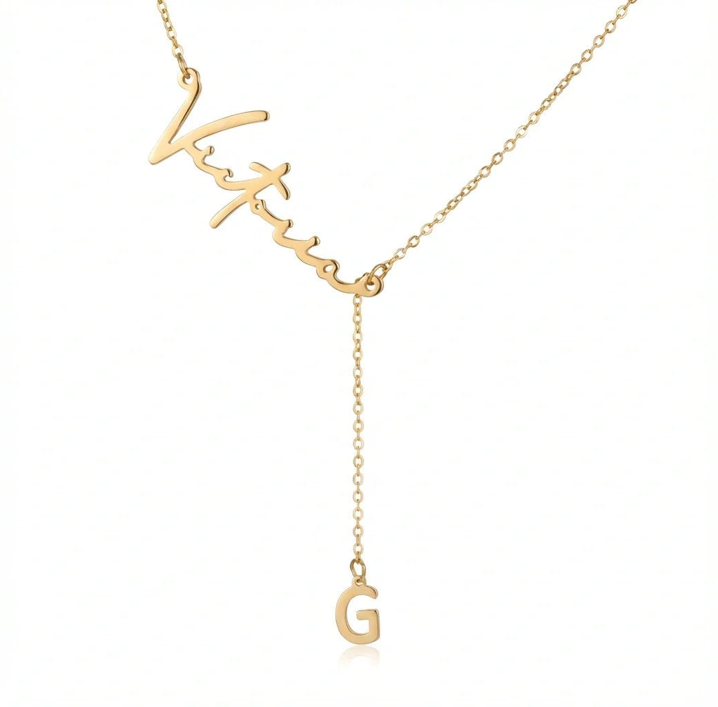 Personalised Name Lariat Necklace