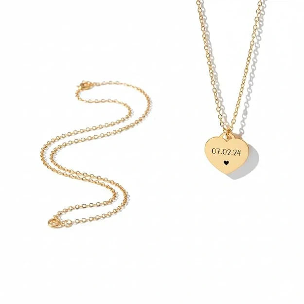 Personalized Pet Name Heart Necklace - 4