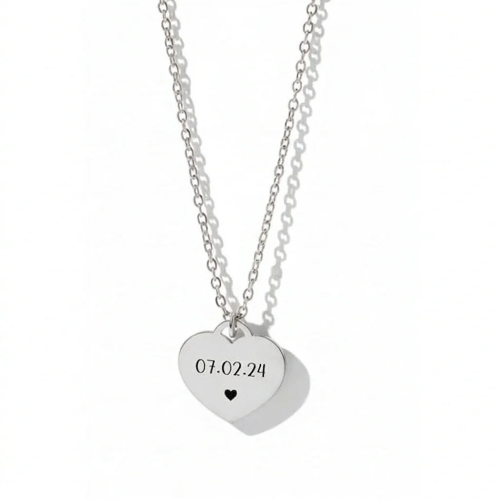 Personalized Pet Name Heart Necklace - 2