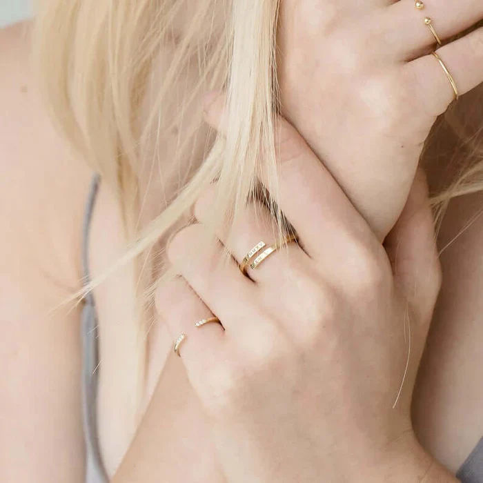 Inzavy Personalized Engraved Name & Date Wrap Ring - 3