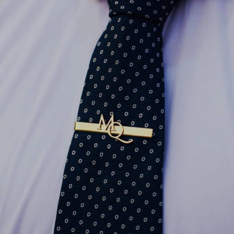 Initial Tie Pin With Smooth Bar And Clean Letter Design