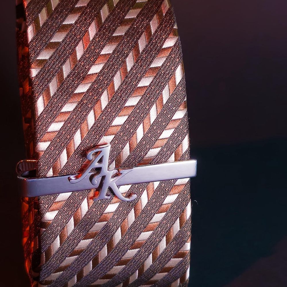 Initial Tie Pin With Smooth Bar And Clean Letter Design thumbnail 2